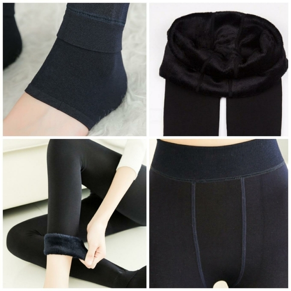 🆕 Cozy Fleece Heel Cover Leggings - Picture 5 of 6